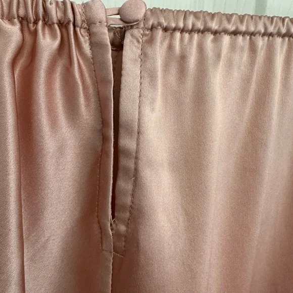 Rosamosario 100% Silk French Knicker Tap Pant & Bralette Set Pink Blush Silk - Picture 11 of 17